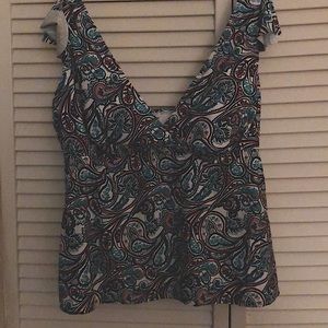 Tahiti bathing bikini suit top tankini size 1X